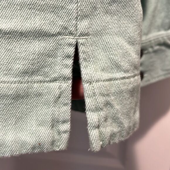 NWT Steele Women’s Oversized Green Jean Jacket size Small. - Picture 8 of 10